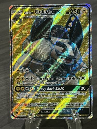 Pok Mon Tcg Alolan Golem Gx Crimson Invasion Holo Full Art Ebay