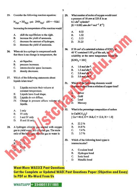 Common Waec Chemistry Questions Chemistry Question And Answer