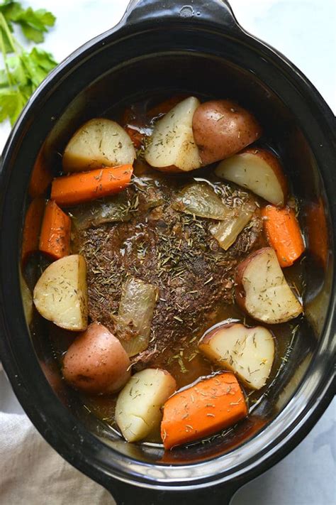 Healthy Crockpot Pot Roast Skinny Fitalicious®