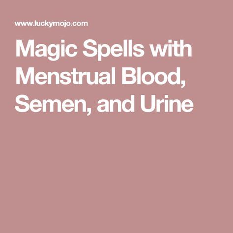 Blood magic spells