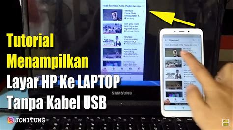 Tutorial Menampilkan Layar Hp Ke Laptop Tanpa Kabel Usb Youtube