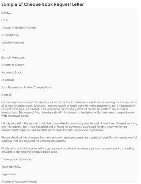 Real Info About Cheque Book Request Letter Format In Word Customer