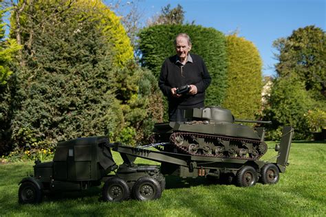 Retired engineer's homemade remote-controlled tank and lorry could sell ...