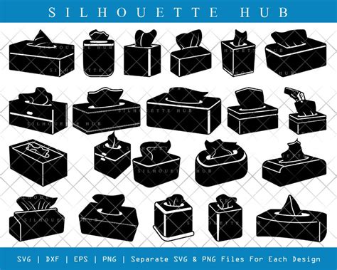 Tissue Box Svg Cricut Cut Files Png Bundle Etsy