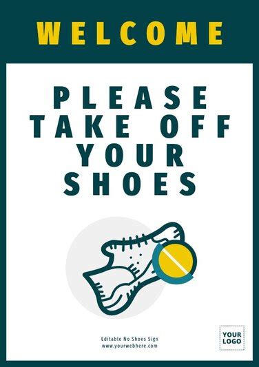 Printable No Shoes Sign Templates