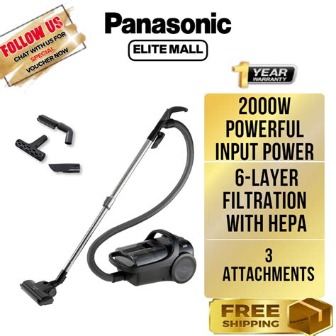 Panasonic Mc Cl605 2000w Cyclone Bagless Canister Vacuum Cleaner With