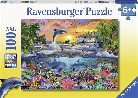 Puzzle Xxl Pi Ces Dauphins Et Les Fonds Marins Ravensburger