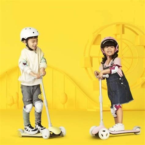 Детский самокат-кикборд Xiaomi MITU (Rice Rabbit) Scooter (Розовый)