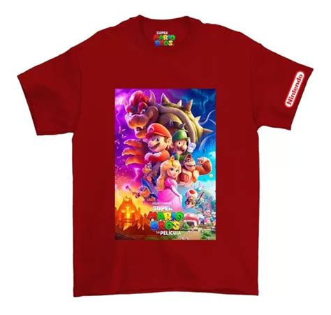 Playera Super Mario Bros La Película Nintendo Rojo Meses sin interés