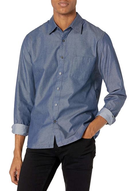 Van Heusen Van Heusen Mens Fit Never Tuck Long Sleeve Button Down Shirt Tops