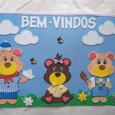 Painel Para Sala De Aula Bem Vindos No Tema Ursinhos Elo