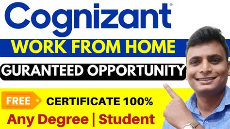 Cognizant Work From Home Job Online Internship And Full Time Job