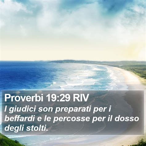 Proverbi 19 29 RIV I Giudici Son Preparati Per I Beffardi E Le