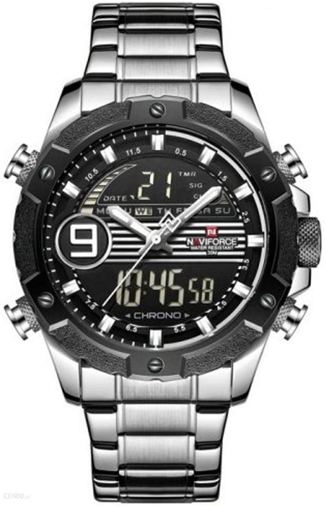 NAVIFORCE NF9146S zn089a silver black Srebrny Zegarki Męskie Ceny i