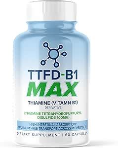 Amazon.com: TTFD - B1 Max - Thiamine Vitamin B1 TTFD - 100mg - (Thiamine Tetrahydrofurfuryl ...