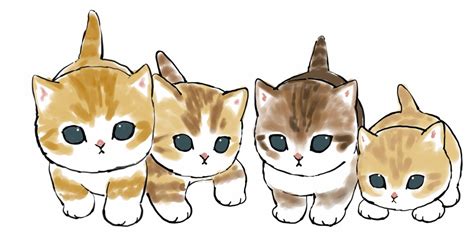 「にじり寄る猫集団 」ぢゅの🐈のイラスト