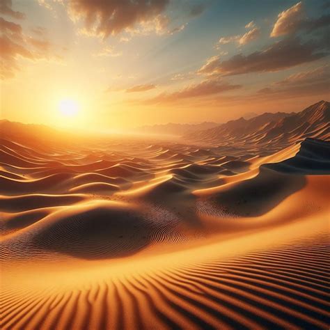 Premium Photo Desert Dunes At Sunset