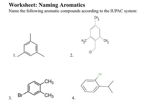 Naming Aromatic Hydrocarbons