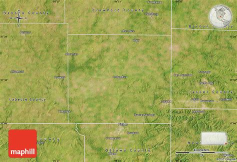 Satellite Map of Cherokee County