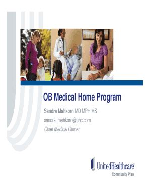 Fillable Online Dhs Wisconsin Ob Medical Home Program Uhc Community