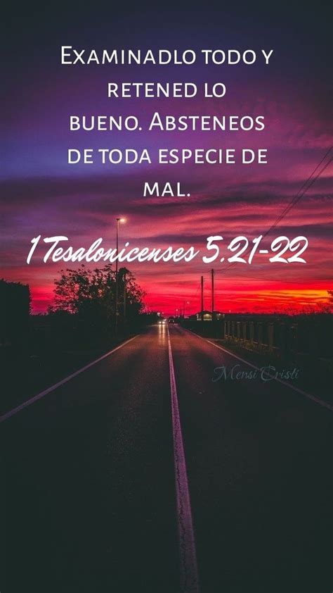 MENSAJES CRISTIANOS 1 Tesalonicenses 5 21 22 Mensajes Biblicos