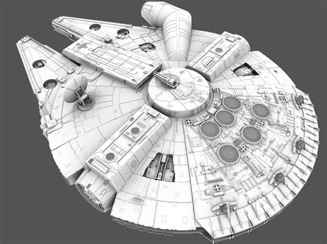 Star Wars Millennium Falcon - 3D Model by SQUIR