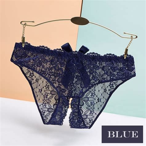 Uaang Women Sexy Panties Exotic Open Crotch Panties Thong Erotic Lingerie Female Briefs Lace