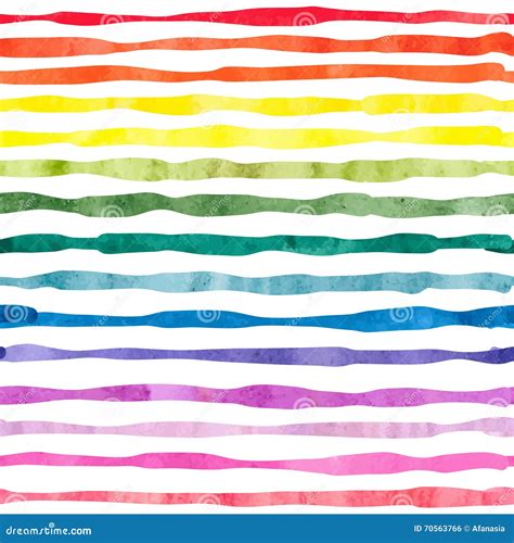 Watercolor Horizontal Stripes Seamless Pattern Stock Vector