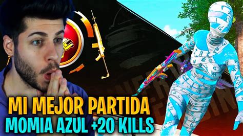 Mi Mejor Partida Con La Nueva Momia Azul De Pubg Mobile Youtube