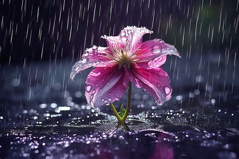 flower  rain background flowers water drops rain background image