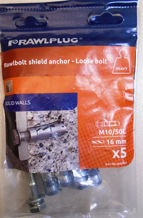 Rawlplug Rawlbolt Shield Anchor Loose Bolt M10 50L Bag Of 5 X 16mm EBay