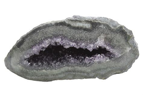 Purple Amethyst Geode With Polished Face Uruguay For