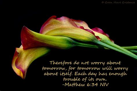 Do Not Worry About Tomorrow - Green Heart Guidance