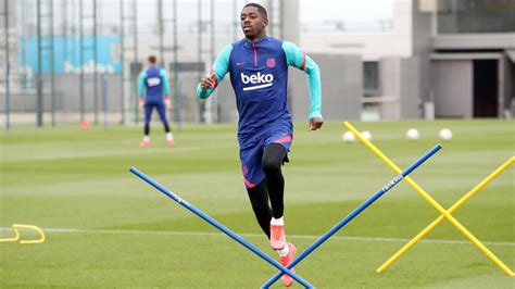 Dembele back in light training ahead of Villarreal game on Sunday