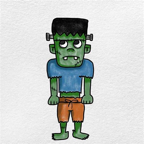 Easy Frankenstein Drawing - HelloArtsy