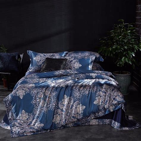 Luxury Bohemia Bedding Set Silk Cotton Stain Jacquard Queen King Size