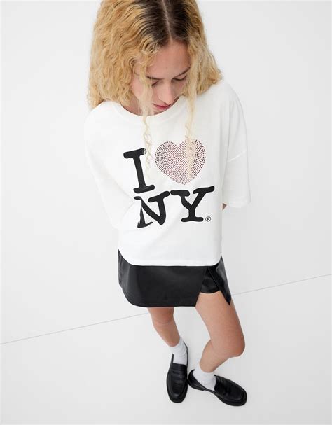 I Love New York Short Sleeve T Shirt Bsk Teen Bershka