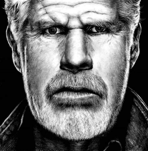 Ron Perlman as Clay Morrow Drawing by Rick Fortson - Pixels