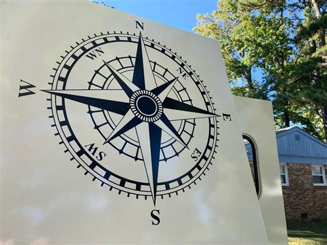 Compass Vinyl Decal Rv Car Wall Sticker Removable Art Etsy