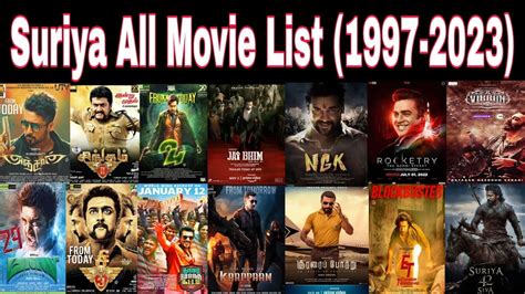 Suriya All Movies List 1997 2023suriya All Movies List2023