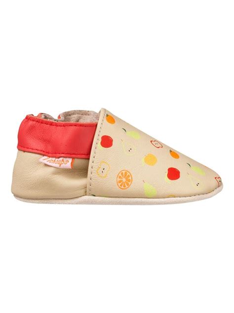 Chaussons bébé cuir souple Lévi les fruits Beige Kiabi 21 00