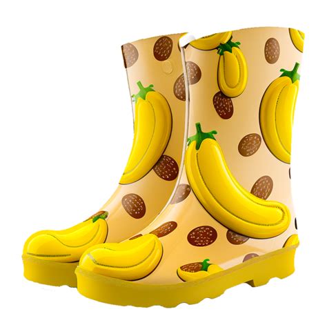 Single Rubber Yellow Gardening Boots 24501006 Png