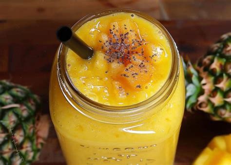 Smoothie Brûle Graisse Ananas et Mangue WW Plat et Recette