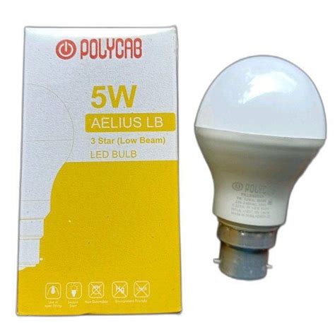 5w Polycab Led Bulb B22 Warm White At Rs 76piece In Nashik Id 27127842497