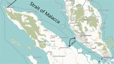 Ship Traffic Straits Of Malacca