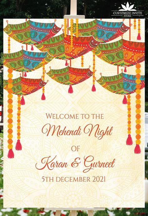 Welcome To Our Mehndi Night Welcome To Mehndi Signs As Mehndi Etsy Uk