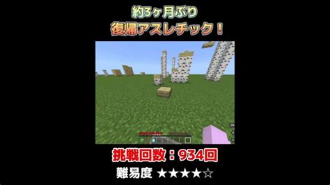 【マイクラ】約3ヶ月ぶりにアスレチックしてみた！マイクラ Shorts Minecraft Summary マイクラ動画