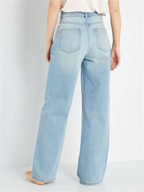 Pantaloni In Denim Wide Leg L Blu Kiabi