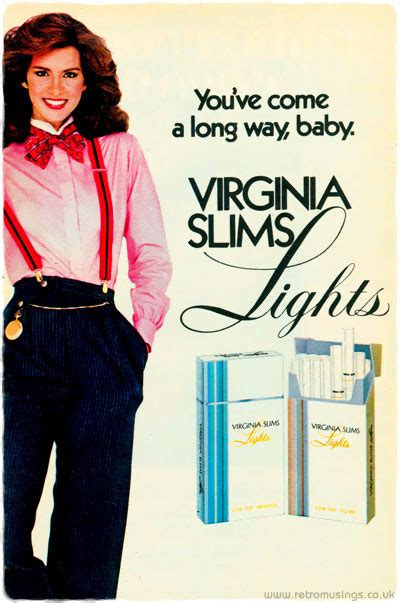 Virginia Slims 1980 1985 Cigarette Adverts Lights Style 1 Retro