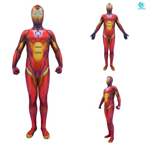 3d Printing Iron Man Cosplay Costume 3d Printing Spandex Lycra Zentai